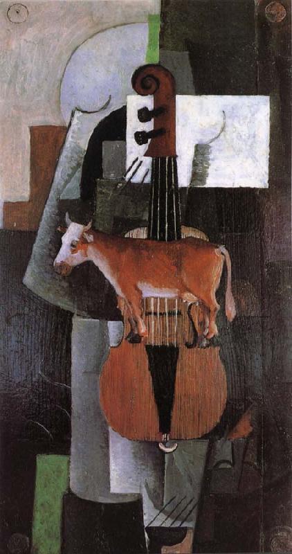 Kasimir Malevich Cow and fiddle oil painting image